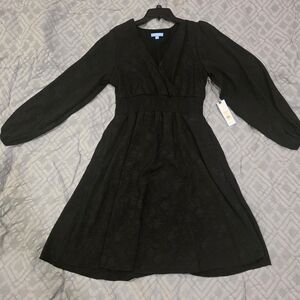 Draper James Black Long Sleeve Dress